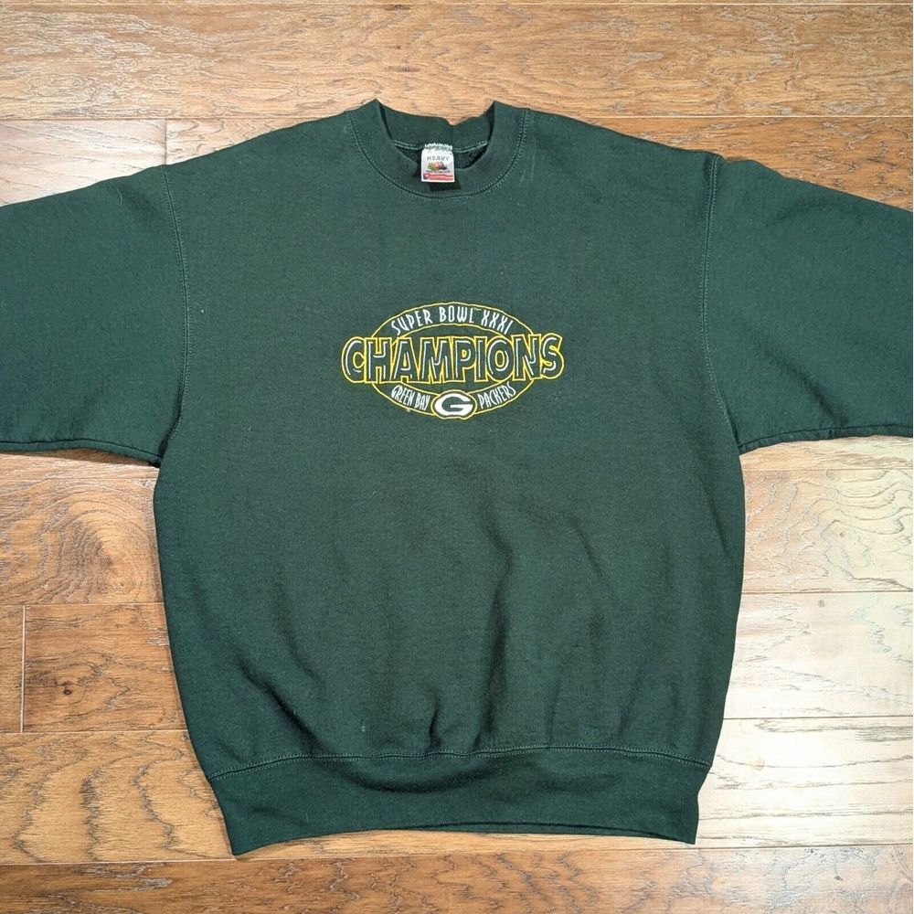 Vintage Green Bay Packers Super Bowl 31 Champions Sweatshirt Xlarge USA Made